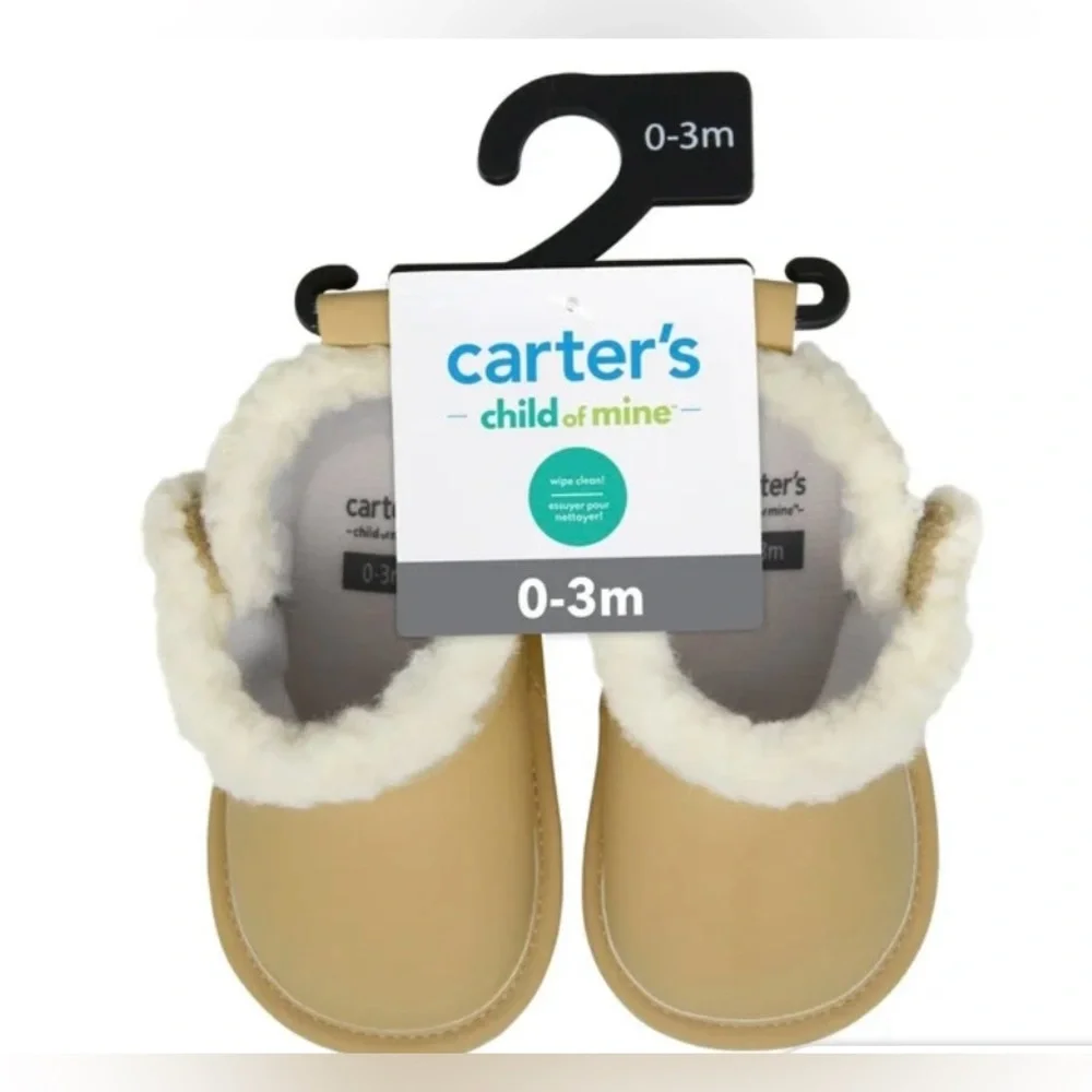 Carter's | Child of Mine Infant Girl Tan Faux Fur Boots